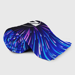 Плед флисовый Mass Effect neon energy, цвет: 3D-велсофт — фото 2