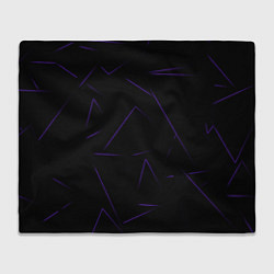 Плед флисовый Color purple line, цвет: 3D-велсофт