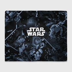 Плед флисовый Star wars персонажи из звездных войн, цвет: 3D-велсофт