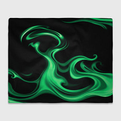 Плед флисовый Color green smoke, цвет: 3D-велсофт
