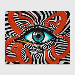 Плед флисовый Глаз, цвет: 3D-велсофт