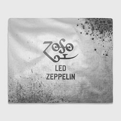 Плед флисовый Led Zeppelin - white gradient, цвет: 3D-велсофт