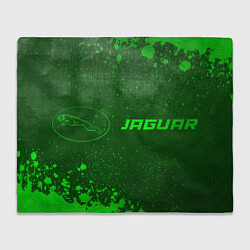 Плед флисовый Jaguar - green gradient по-горизонтали, цвет: 3D-велсофт