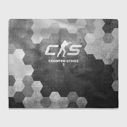 Плед флисовый Counter-Strike 2 - grey gradient, цвет: 3D-велсофт
