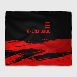 Плед флисовый OneRepublic - red gradient посередине, цвет: 3D-велсофт