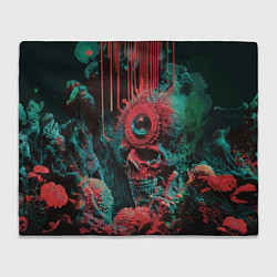 Плед флисовый Череп из морских глубин, цвет: 3D-велсофт