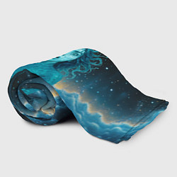 Плед флисовый Билли Айлиш из волн, цвет: 3D-велсофт — фото 2