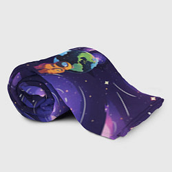 Плед флисовый Among Us космос, цвет: 3D-велсофт — фото 2