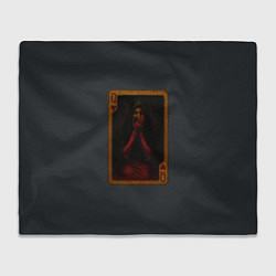 Плед флисовый Королева воров: дама червей, цвет: 3D-велсофт