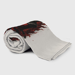 Плед флисовый Демоническая панда самурай - нейроарт, цвет: 3D-велсофт — фото 2