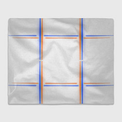 Плед флисовый Neon white orange blue, цвет: 3D-велсофт