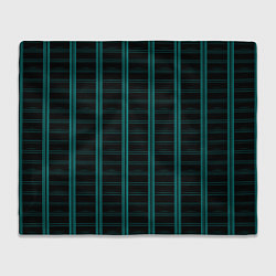 Плед флисовый Color blue dark stripe, цвет: 3D-велсофт