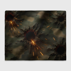 Плед Следы от пуль на камуфляже