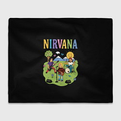 Плед флисовый Нирвана мультяшный стиль, цвет: 3D-велсофт