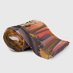 Плед флисовый Сиратори Айра Дандадан с щенком, цвет: 3D-велсофт — фото 2