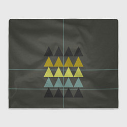 Плед флисовый Абстрактный лес геометрический, цвет: 3D-велсофт