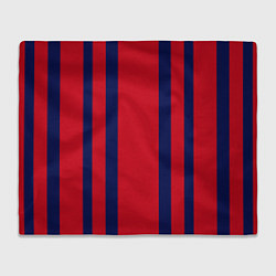 Плед флисовый Color black red stripes, цвет: 3D-велсофт