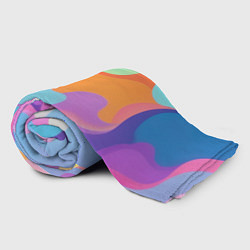 Плед флисовый Разноцветные красивые облака, цвет: 3D-велсофт — фото 2