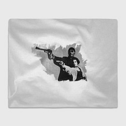 Плед флисовый Леон рисунок, цвет: 3D-велсофт