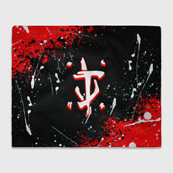 Плед флисовый Doom краски абстракция, цвет: 3D-велсофт