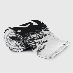 Плед флисовый Doom краска белая текстура, цвет: 3D-велсофт — фото 2