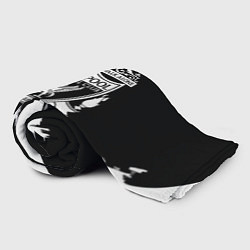 Плед флисовый Liverpool белые краски штрихи, цвет: 3D-велсофт — фото 2