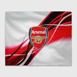 Плед флисовый Арсенал геометрия красные полосы, цвет: 3D-велсофт