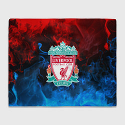 Плед флисовый Liverpool огненный дым текстура, цвет: 3D-велсофт
