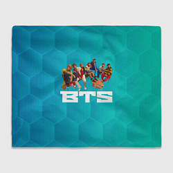 Плед флисовый BTS сидят на стульях, цвет: 3D-велсофт