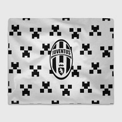 Плед флисовый Juventus x minecraft pattern, цвет: 3D-велсофт