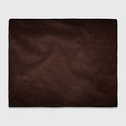 Плед флисовый Тёмный коричневый потёртости однотонный, цвет: 3D-велсофт