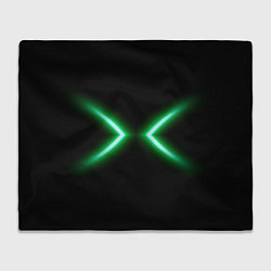 Плед флисовый Neon green lines, цвет: 3D-велсофт