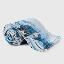 Плед флисовый Иллюстрация Московский новый год, цвет: 3D-велсофт — фото 2