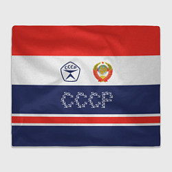 Плед флисовый Символика и знаки СССР, цвет: 3D-велсофт