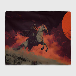 Плед флисовый Всадник на лошади, цвет: 3D-велсофт