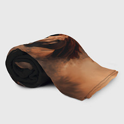 Плед флисовый Лошадь из землянной бури, цвет: 3D-велсофт — фото 2