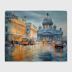 Плед флисовый Зимний Питер, цвет: 3D-велсофт