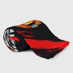 Плед флисовый Манчестер Юнайтед x Ювентус краски, цвет: 3D-велсофт — фото 2