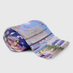 Плед флисовый Предновогодний праздничный дворик, цвет: 3D-велсофт — фото 2