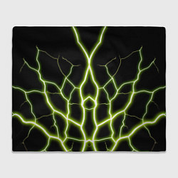 Плед флисовый Color green black, цвет: 3D-велсофт