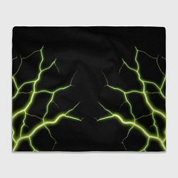 Плед флисовый Color green black, цвет: 3D-велсофт