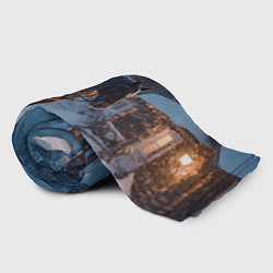 Плед флисовый Лошадь у избы, цвет: 3D-велсофт — фото 2