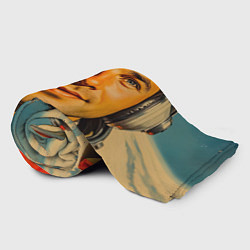 Плед флисовый Космический взгляд в наушниках, цвет: 3D-велсофт — фото 2