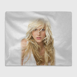 Плед флисовый Бритни Спирс в белом, цвет: 3D-велсофт