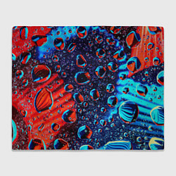 Плед флисовый Капли на стекле, цвет: 3D-велсофт