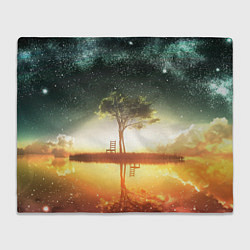 Плед флисовый Дерево, цвет: 3D-велсофт