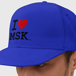 Кепка-снепбек I love MSK, цвет: синий