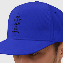 Кепка-снепбек Keep Calm & Be Swag, цвет: синий
