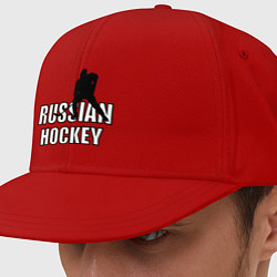 Кепка-снепбек Russian hockey, цвет: красный