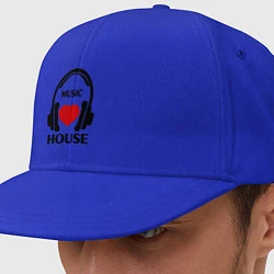 Кепка-снепбек House Music is Love, цвет: синий